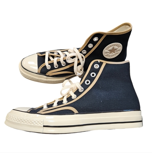 Converse Chuck 70 Hi Workwear Black Nomad Khaki Sneakers NEW - Picture 1 of 7